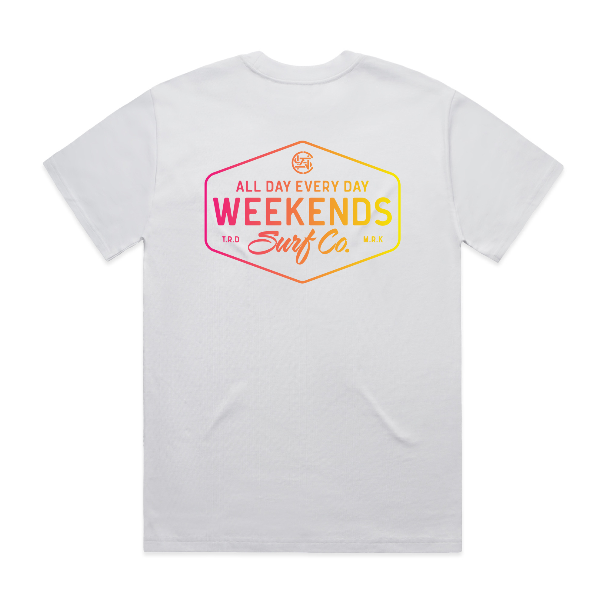 Weekends Surf Classic Tee, White/Blend